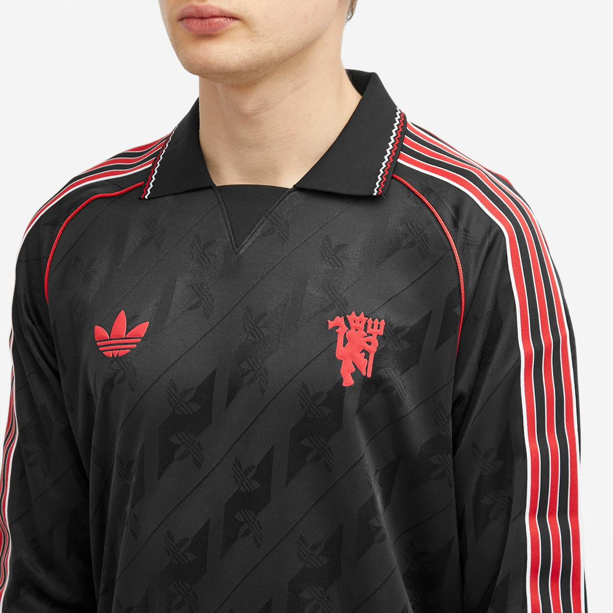 Adidas Men's MUFC Long Sleeve Jersey in Black adidas