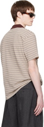 COOR Beige Multi-Pin Stripe Polo