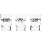 Wacko Maria - Set of Three Logo-Print Shot Glasses - Neutrals