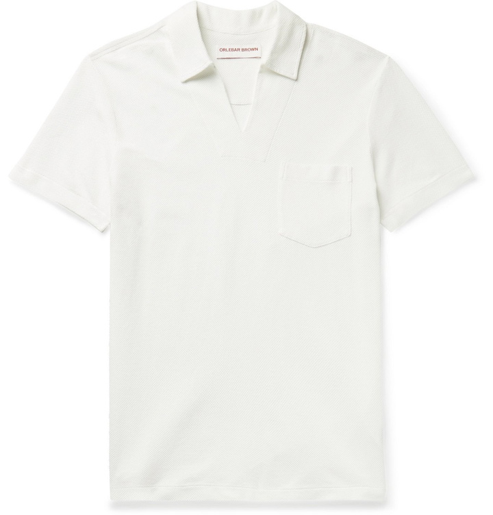 Photo: Orlebar Brown - Lincoln Cotton-Piqué Polo Shirt - White