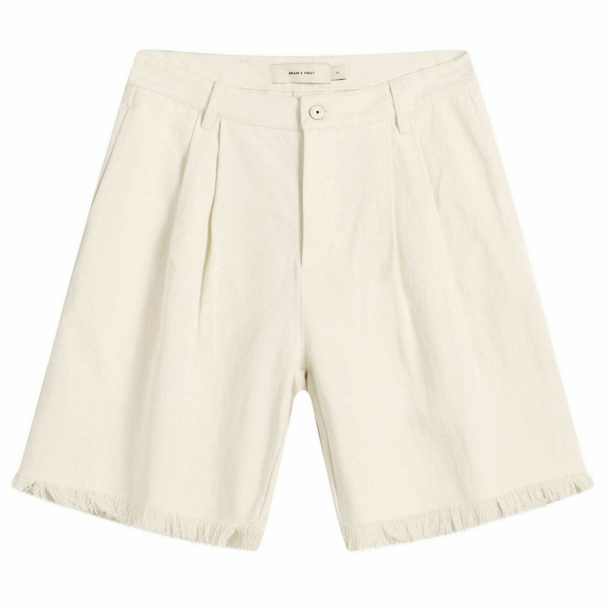 Bram's Fruit Men's Twill Shorts Distressed in Beige
