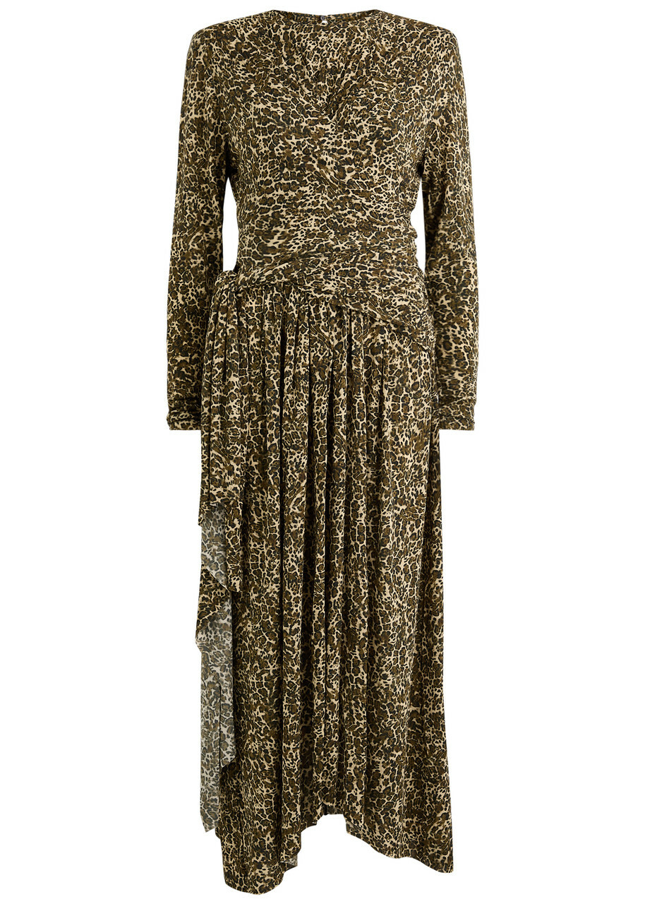 jersey silk dress Betsy & Adam Plus Size Ruched Gown - Forest