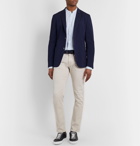 Hugo Boss - Nold Slim-Fit Unstructured Checked Cotton-Blend Seersucker Blazer - Blue
