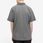 Homme Plissé Issey Miyake Men's Pleated Polo Shirt in Warm Grey