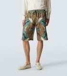 Dolce&Gabbana Printed silk twill shorts