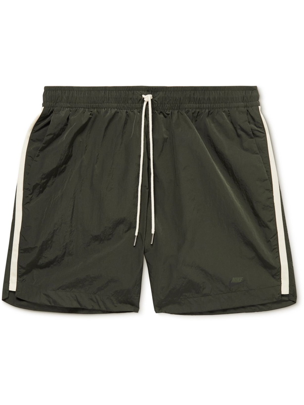 Photo: Nike - Sportswear Twill-Trimmed Nylon Drawstring Shorts - Green