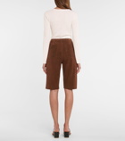 Toteme - Suede Bermuda shorts