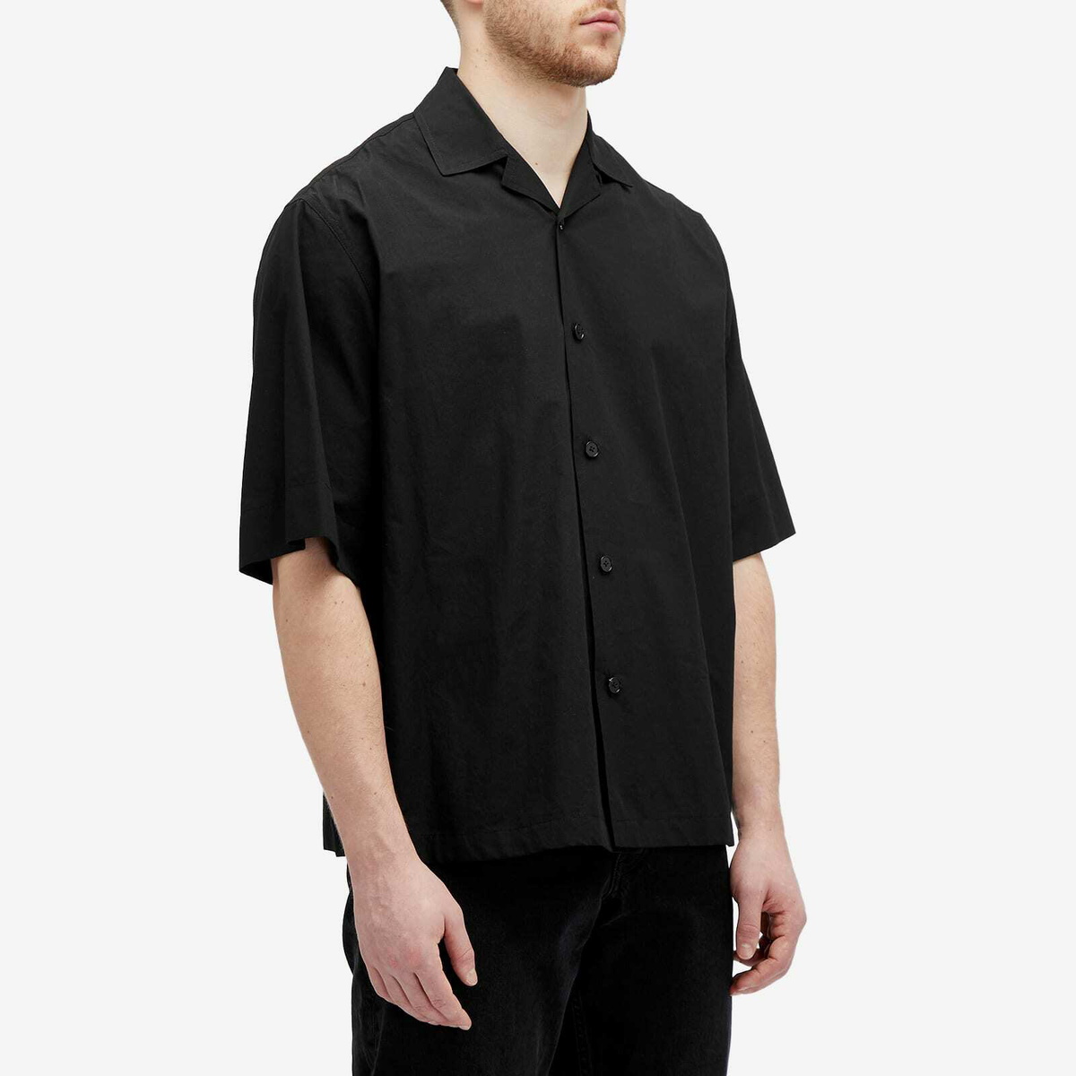 Jil Sander+ Men's Jil Sander Plus Pocket Vacation Shirt in Black