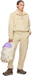 The North Face Beige & Purple Borealis Backpack
