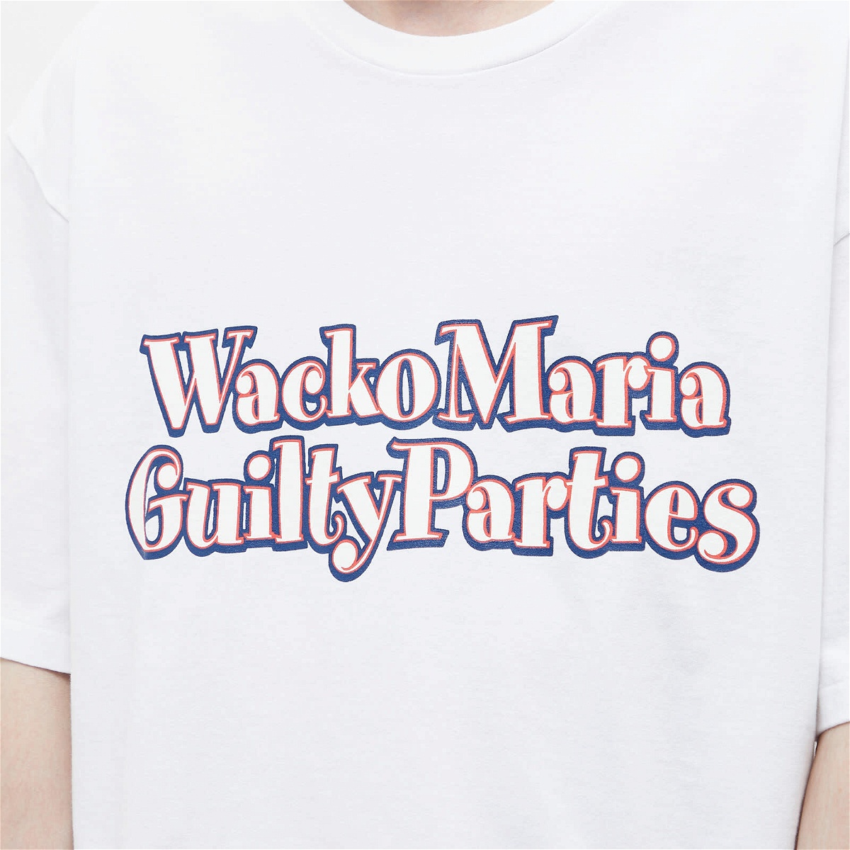 Wacko Maria Men's Type 1 Washed Heavyweight Crew T-Shirt in White Wacko ...
