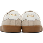 Polo Ralph Lauren Beige & White Court VLC PP Sneakers