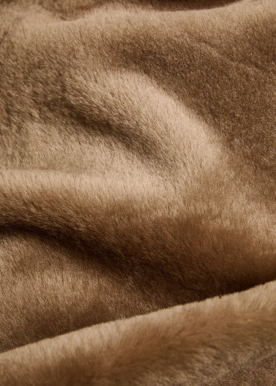 Tove Roisin Shearling Coat Taupe