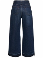 SACAI Belted Mid Rise Denim Wide Jeans