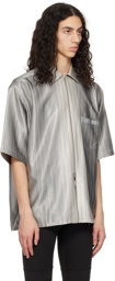 VTMNTS Gray Zip-Up Shirt