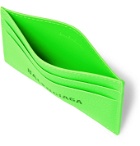 BALENCIAGA - Logo-Print Full-Grain Leather Cardholder - Green