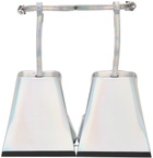 The Attico Silver Piper Heeled Sandals