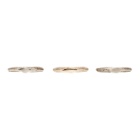 Pearls Before Swine SSENSE Exclusive Silver and Gold Set of Three Sliced Band Rings