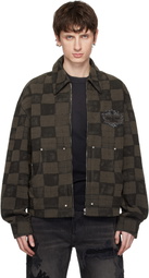 AMIRI Brown Chateau Crest Denim Jacket