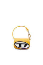 Diesel Bag charm in leather with Oval D logo - Charms and Keyrings Womens in Yellow