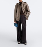 Savette Symmetry Pochette Small suede top-handle bag