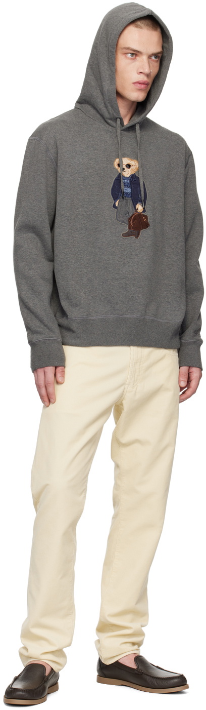 Ralph Lauren Purple Label Gray Polo Bear Hoodie
