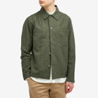 Norse Projects Men's Tyge Cotton Linen Overshirt in Spruce Green