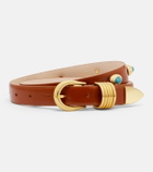 Déhanche Hollyhock embellished leather belt