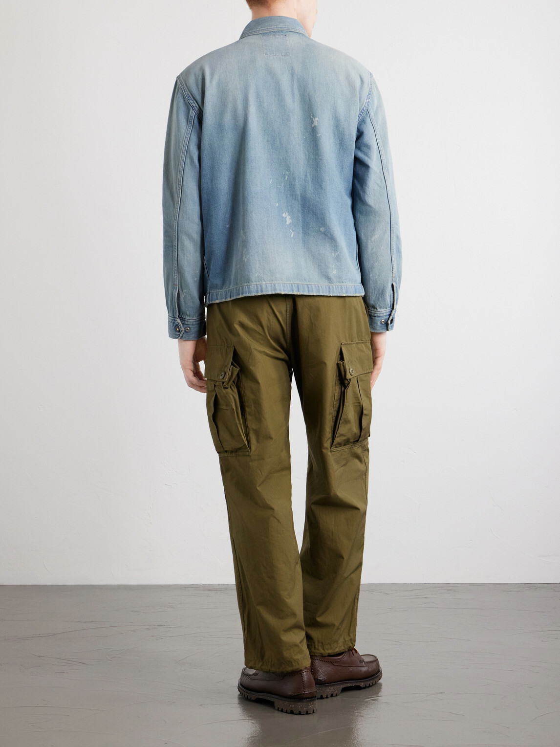FULLCOUNT - Distressed Denim Zip-Up Jacket - Blue