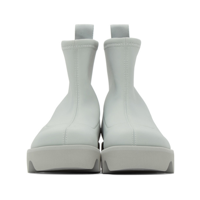 Issey Miyake Grey United Nude Edition Short Bounce Boots Issey