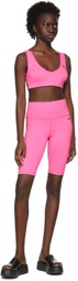 MSGM Pink Nylon Sports Bra
