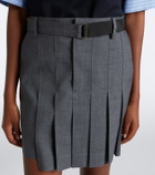 Sacai Pleated asymmetric wool skort