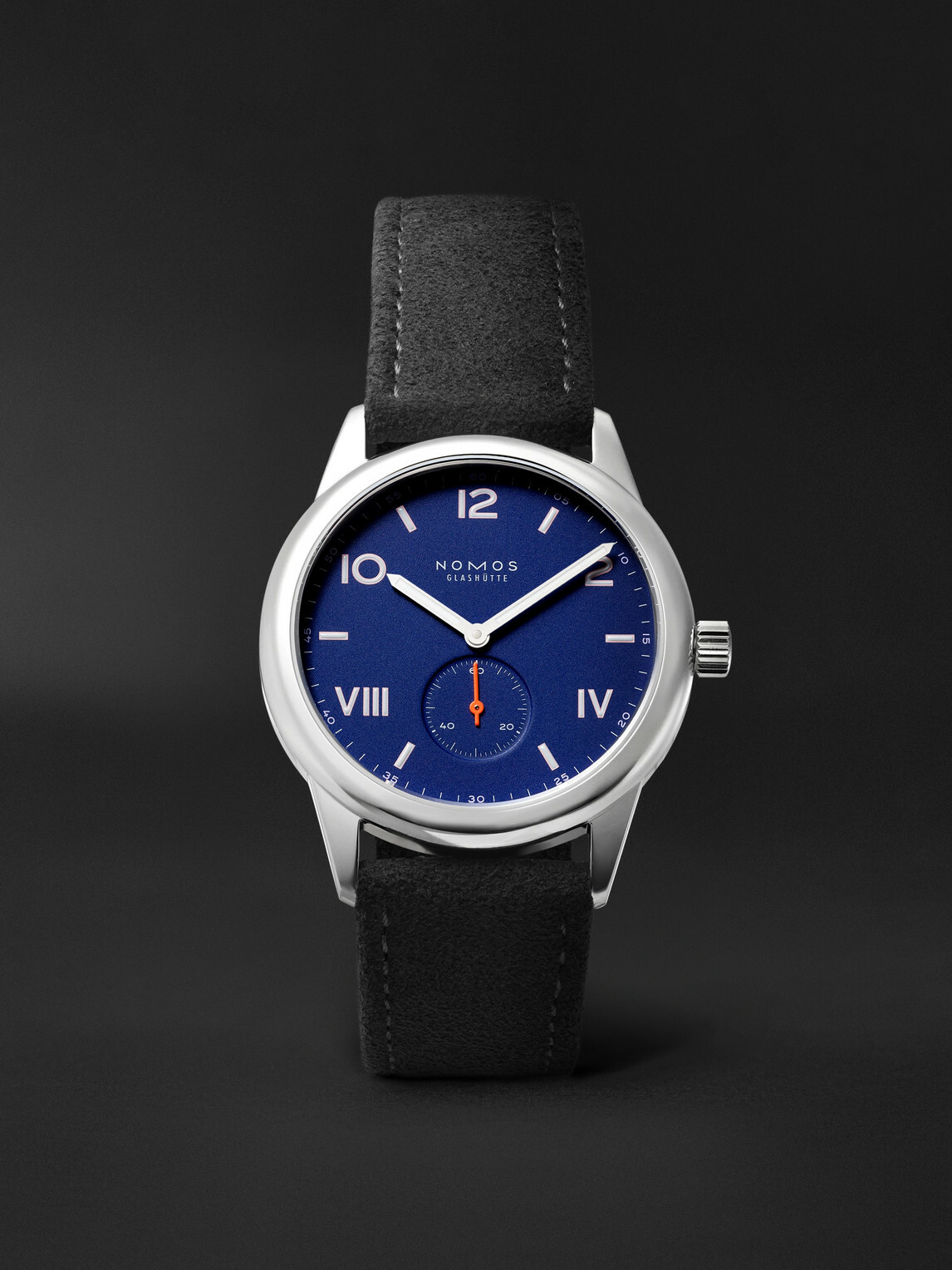NOMOS Glashütte - Club Campus 38.5 Hand-Wound Stainless Steel and Alcantara® Watch, Ref. No. 722.GB
