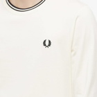 Fred Perry Authentic Men's Long Sleeve Twin Tipped T-Shirt in Ecru