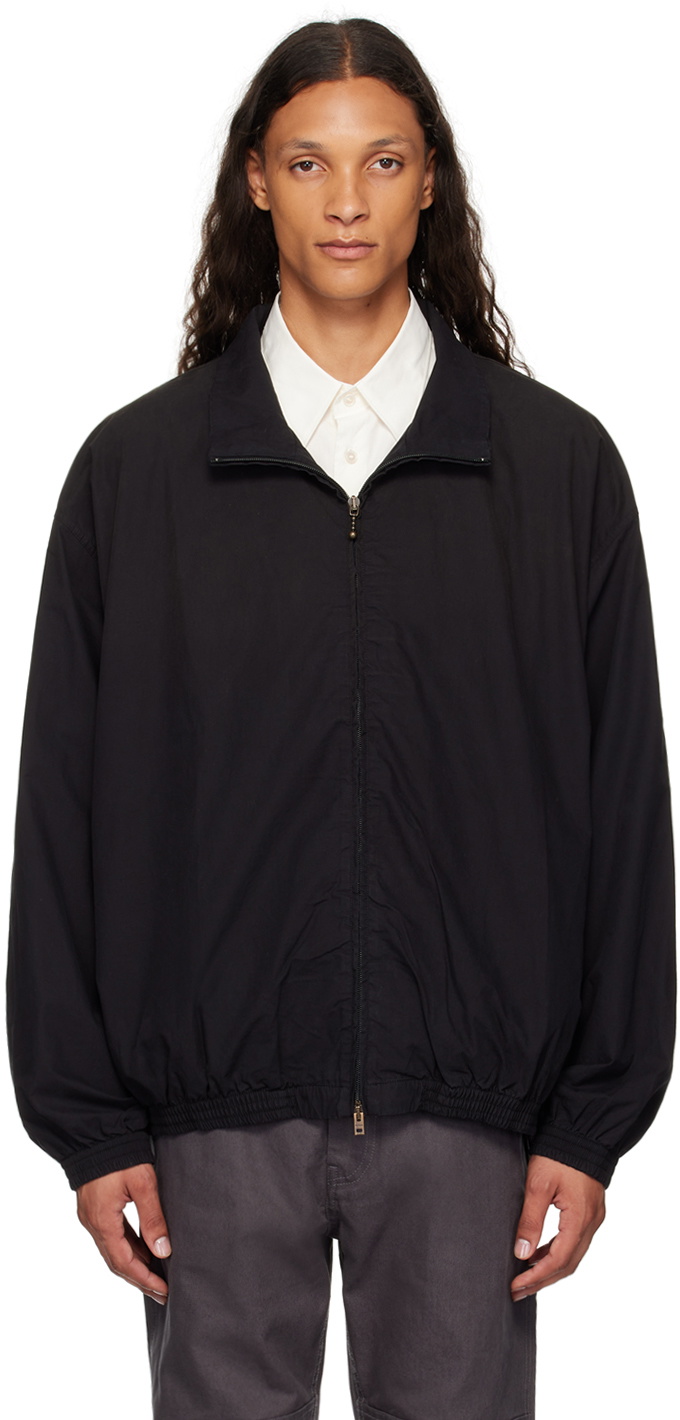 Acne Studios Black Printed Logo Zipper Jacket Acne Studios