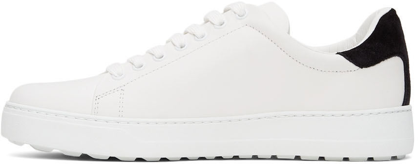 Salvatore Ferragamo White Gancini Number Sneakers Salvatore