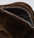 Loewe Platypus shearling crossbody bag