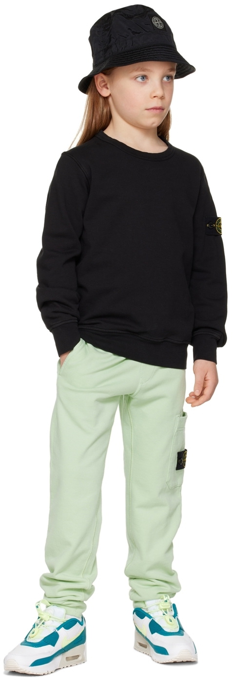 Stone Island Junior Kids Black Patch Sweatshirt