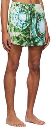 AMIRI Green Polyester Swim Shorts