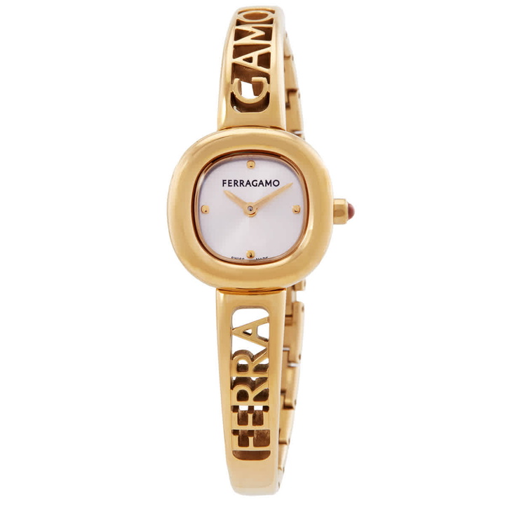 Photo: Ferragamo Iconic Jewel Bangle Quartz Silver Dial Ladies Watch SFAB00324