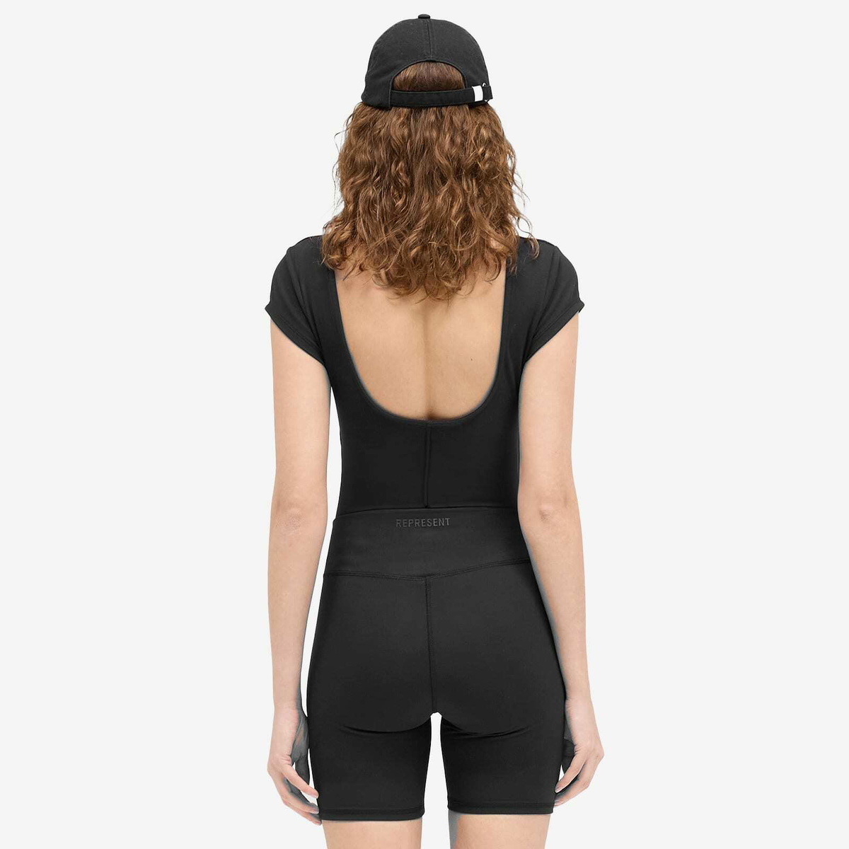 Represent Women's Cap Sleeve Bodysuit in Jet Black