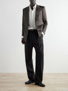 TOM FORD - Double-Breasted Polka-Dot Silk-Satin Tuxedo Jacket - Brown