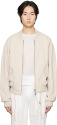 Hyein Seo Off-White Reversible Bomber Jacket