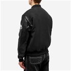 Champion Reverse Weave Men's Varsity Jacket in Black/White