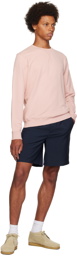 Sunspel Pink V-Stitch Sweatshirt
