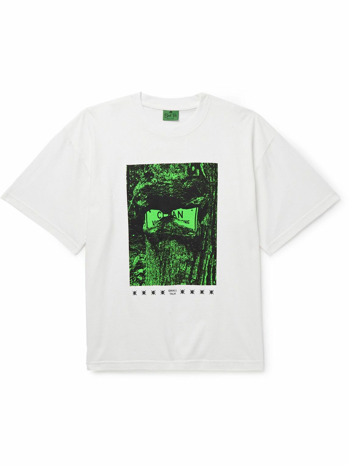Small Talk - Printed Cotton-Jersey T-Shirt - White