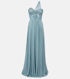 The New Arrivals Ilkyaz Ozel Sahra embellished draped silk gown