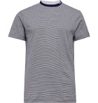Bogner - Pedros Contrast-Tipped Striped Cotton-Jersey T-Shirt - Blue
