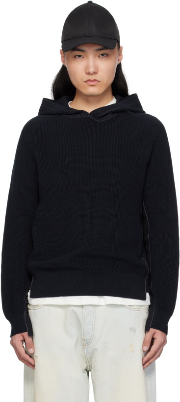 Photo: rag & bone Black Gabe Spliced Hoodie