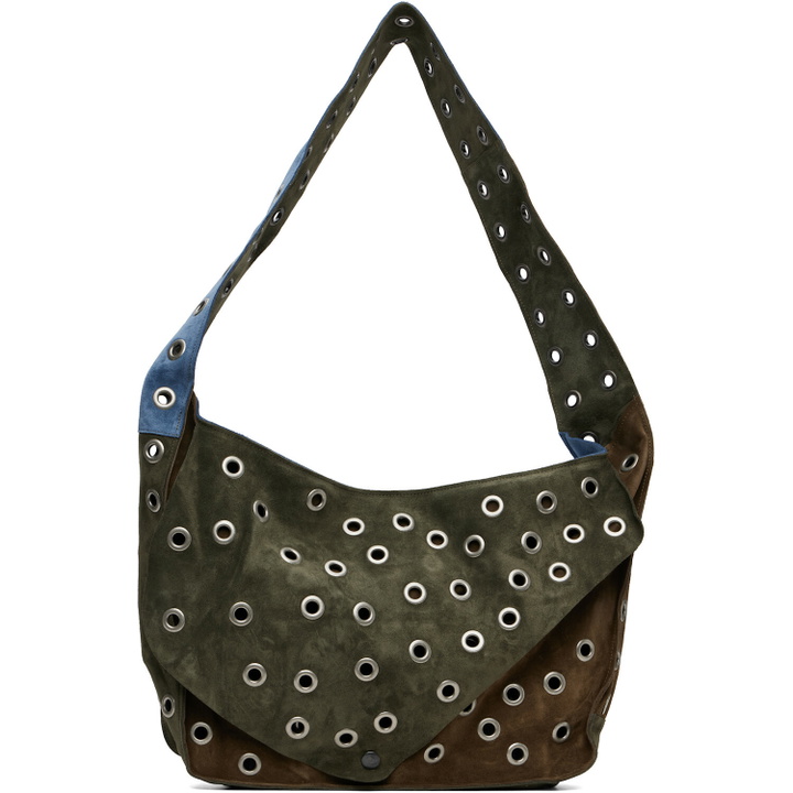 Photo: SC103 Khaki & Blue Record Messenger Bag