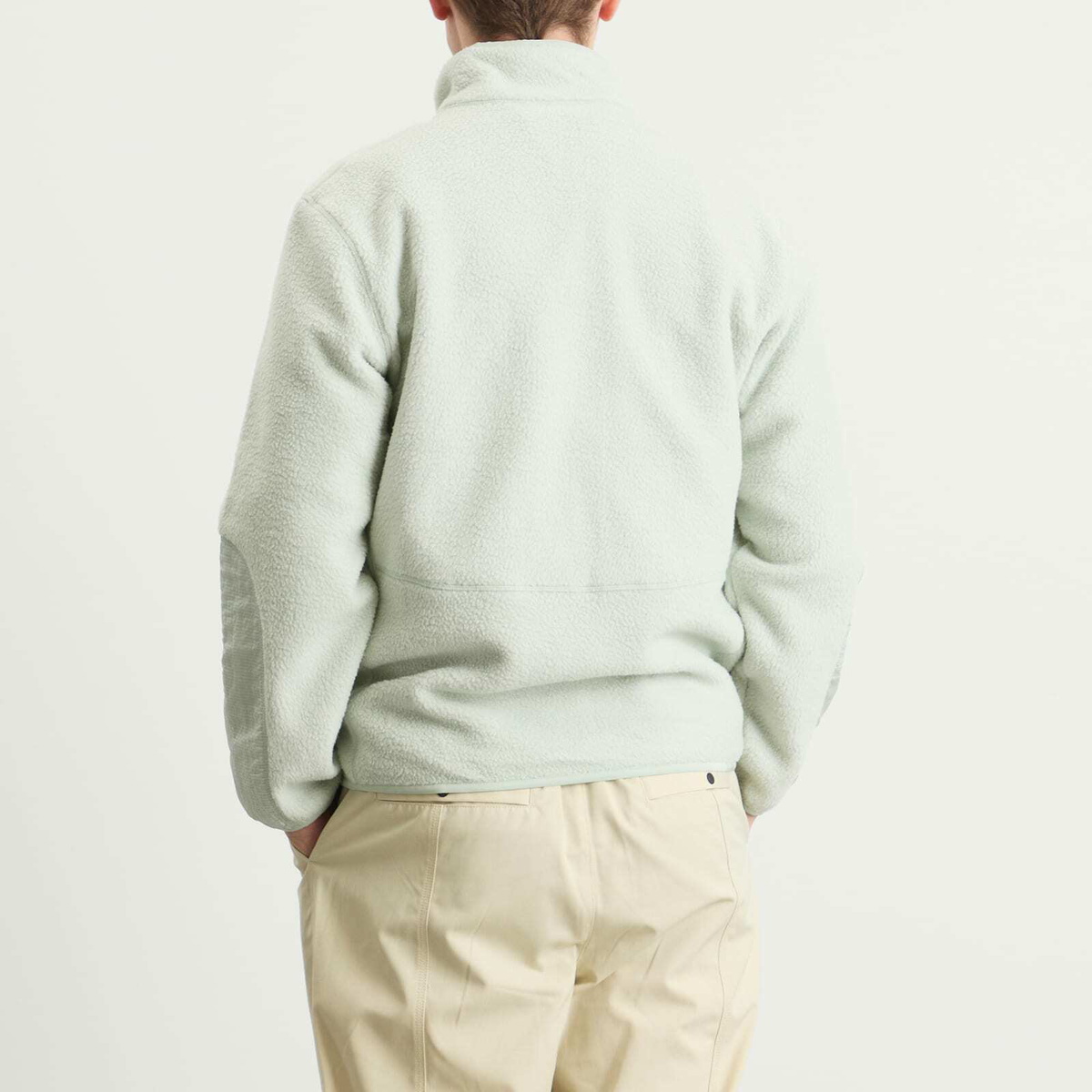 Purple Mountain Observatory Men's Borg Sherpa Fleece Jacket in Light Grey